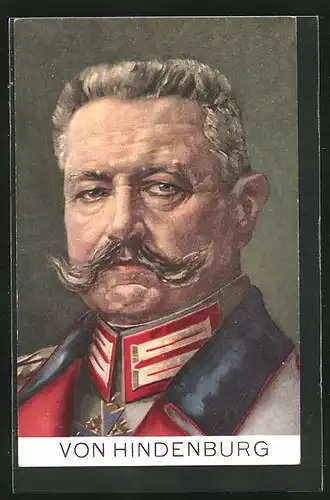 Künstler-AK Portrait des Paul von Hindenburg