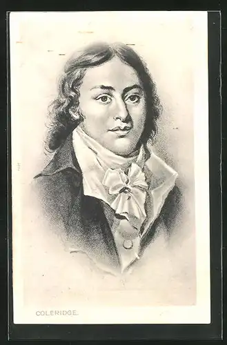 Künstler-AK Portrait des Dichters Coleridge