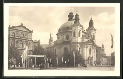 AK Kromeriz, Kirche im Stadtkern