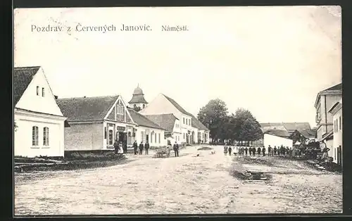 AK Cervene Janovice, Námesti, Marktplatz