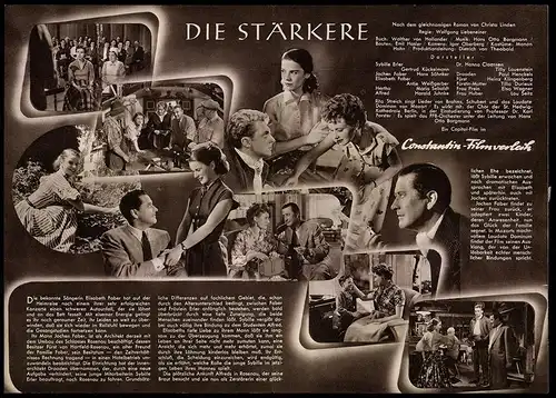 Filmprogramm IFK Nr. 1625, Die Stärkere, Sybille Erler, Gertrud Kückelmann, Hans Söhnker, Regie: Wolgang Liebeneiner