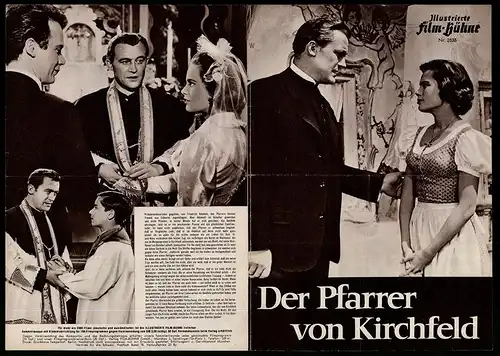 Filmprogramm IFB Nr. 2838, Der Pfarrer von Kirchfeld, Claus Holm, Ulla Jacobsson, Kurt Heintel, Regie: Hans Deppe