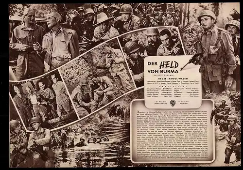 Filmprogramm IFB Nr. 1584, Der Held von Burma, Errol Flynn, William Prince, Henry Hull, Regie: Raoul Walsh