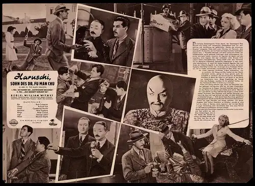 Filmprogramm IFB Nr. 2273, Haruschi - Sohn des Dr. Fu Man Chu, Rod Cameron, Roland Got, Noel Cravat, Regie: W. Witney