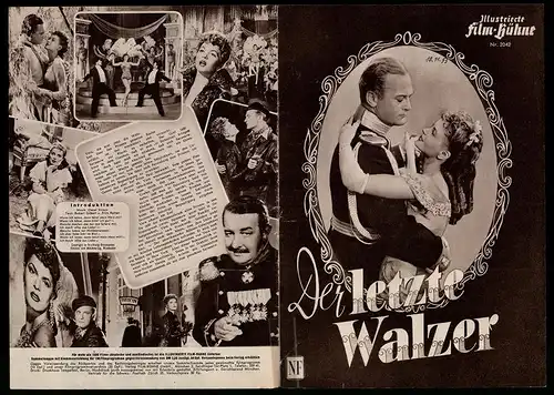 Filmprogramm IFB Nr. 2042, Der letzte Walzer, Eva Bartok, Curd Jürgens, O. E. Hasse, Regie: Arthur Maria Rabenalt