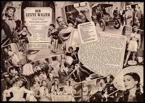 Filmprogramm IFB Nr. 2042, Der letzte Walzer, Eva Bartok, Curd Jürgens, O. E. Hasse, Regie: Arthur Maria Rabenalt