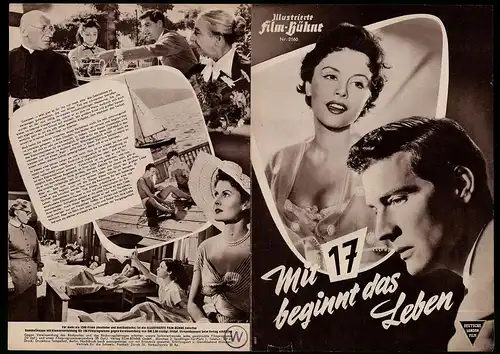 Filmprogramm IFB Nr. 2160, Mit 17 beginnt das Leben, Sonja Ziemann, Paul Hubschmid, Anne-Marie Blanc, Regie: Paul Martin