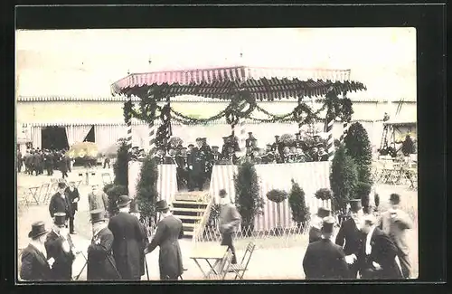 AK Hamburg, Grosse Fach- und Kulturhistorische Ausstellung für das Fleischergewerbe 1907, Musikpavillon