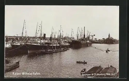 AK Hamburg, Kaiser Wilhelm-Hafen, Fotoverlag Strumper & Co.