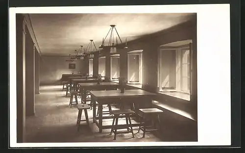 AK Hohnstein /Sächs. Schweiz, Jugendburg Hohnstein, Lausitzer Saal, Innenansicht