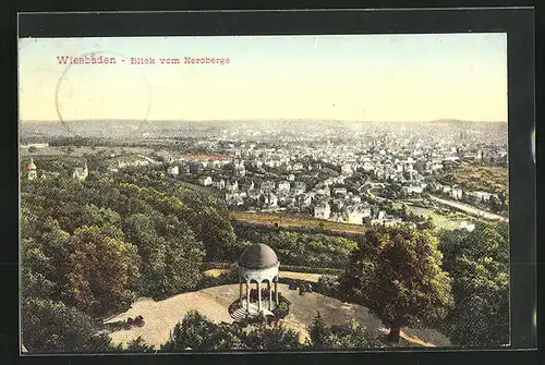 AK Wiesbaden, Blick vom Neroberg