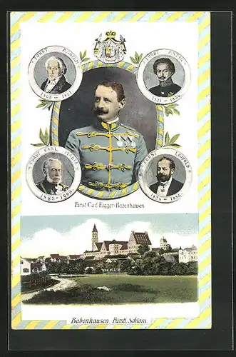 AK Babenhausen, Fürstl. Schloss, Fürst Carl Fugger-Babenhausen, Fürst Anselm