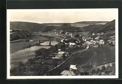 AK Zbecno, Teilansicht mit Brücke