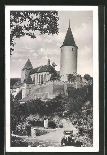 AK Pürglitz, Blick zur Burg