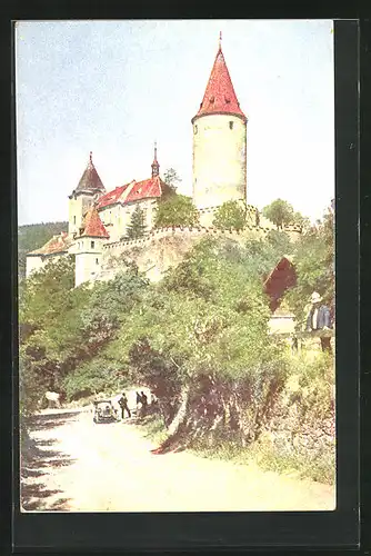 AK Krivoklat, Blick zur Burg