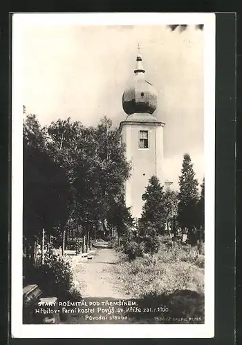 AK Stary Rozmitál pod Tremsinem, Hrbitov, Farni kostel Povýs. sv. Krize