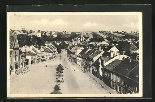 AK Kyjov / Kyjow, Marktplatz aus der Vogelschau