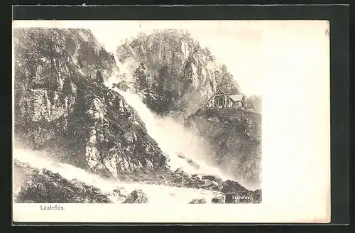 AK Laatefos, Wasserfall und Klippen