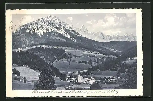 AK Filzmoos, Panorama mit Rettenstein und Dachsteingruppe