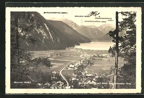 AK Maurach, Ortsansicht mit Blick auf Achensee