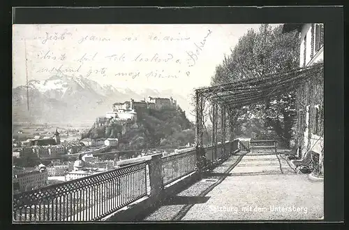 AK Salzburg, Terrasse gegen Untersberg