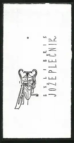 Exlibris Jozep Lecnik, Gefäss - Amphore