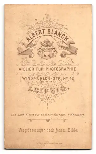 Fotografie Albert Blanck, Leipzig, Windmühlen-Strasse 42, Portrait süsses Kleinkind im Kleid