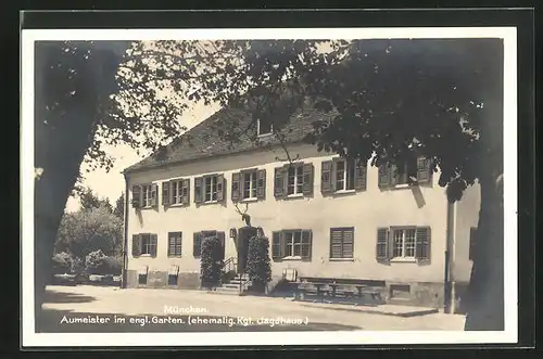 AK München-Schwabing, Cafe-Restaurant Aumeister im Englischen Garten