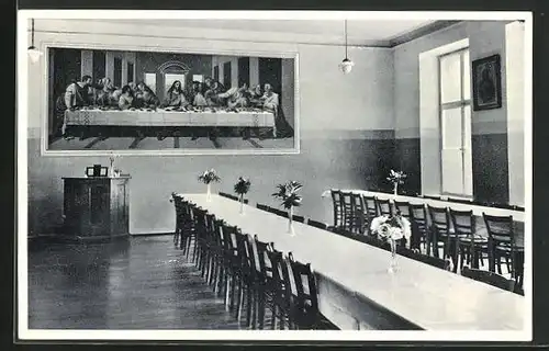 AK München-Fürstenried, Exerzitienhaus, Speisesaal