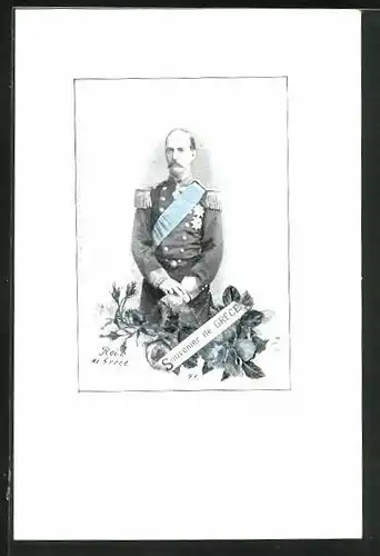 AK König von Griechenland mit Schärpe