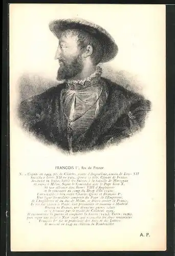 AK Francois 1er, Roi de France