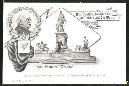 AK Berlin, Enthüllung des Bismarck-Denkmals am 16.6.1901