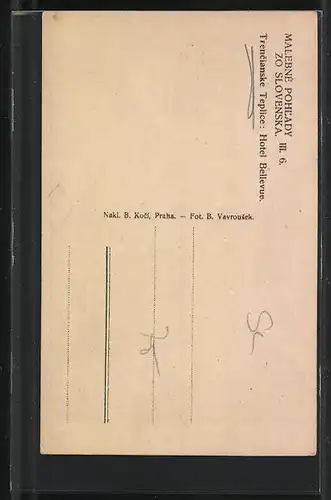 AK Trencianske Teplice, Hotel Bellevue