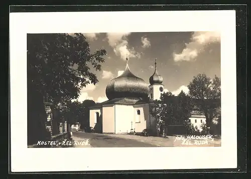 AK Zelezna Ruda, Kostel, Ansicht der Kirche