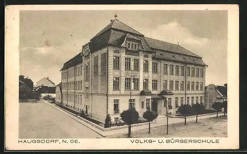 AK Haugsdorf, Volks- u. Bürgerschule