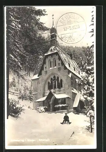 AK Semmering, Kirchlein im Winter