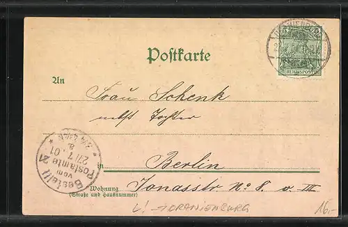 Lithographie Oranienburg, Gasthaus Seelöwe am Lehnitz-See