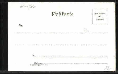 Lithographie Ahrweiler, Strasse am Tor, Panorama mit Kirche