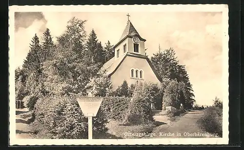 AK Oberbärenburg /Osterzgebirge, Kirche