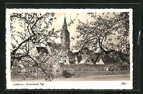 AK Wolframs-Eschenbach /Mfr., Ortspartie mit Kirche