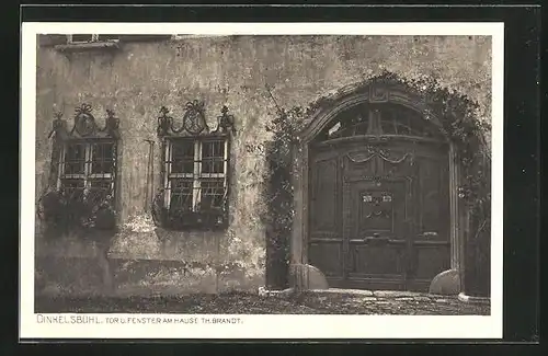 AK Dinkelsbühl, Tor und Fenster am Hause Th. Brandt