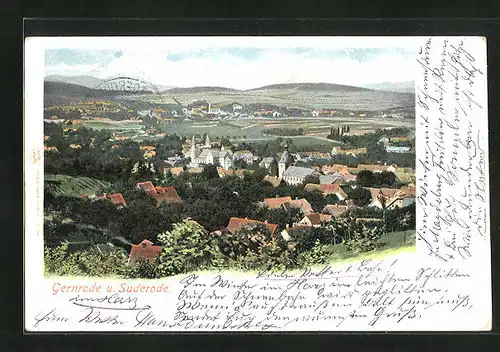 AK Gernrode, Teilansicht mit Suderode