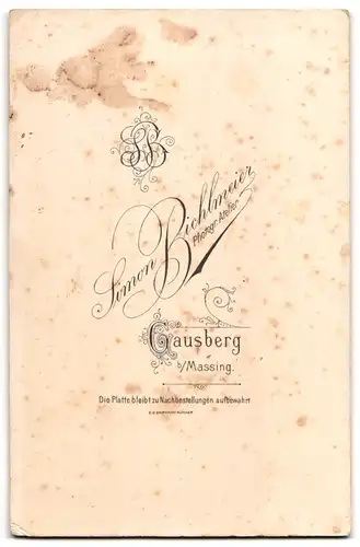 Fotografie Simon Bichlmeier, Gausberg b /Massing, Portrait bürgerliches Paar in hübscher Kleidung mit Blumen