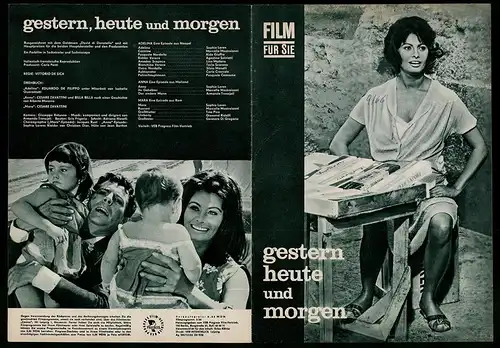 Filmprogramm Film Für Sie Nr. 3 /66, Gestern, heute und morgen, Sophia Loren, Aldo Giuffre, Regie: Vittorio de Sica