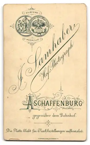 Fotografie J. Samhaber, Aschaffenburg, Portrait Junge und Mädchen in Kommunionskleidung