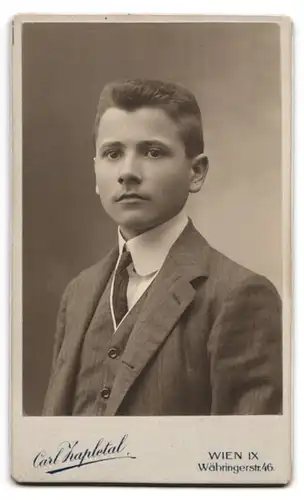 Fotografie Carl Zapletal, Wien, Währingerstr. 46, Portrait Frauenkopf im Jugendstil mit Seerosenblättern