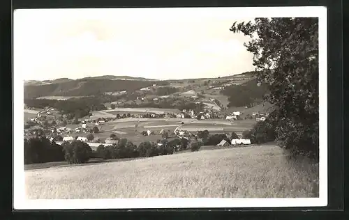 AK Destné, Totalansicht vom Hügel aus