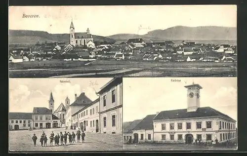 AK Bavorov, Panorama, Namesti, Radnice