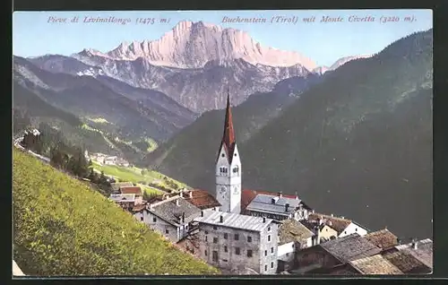 AK Pieve di Livinallongo, Ortsansicht mit Monte Civetta