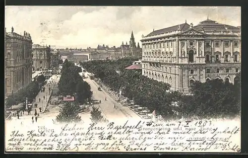 AK Wien, Franzensring und neue Burg